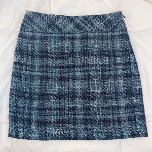 NWT Loft Outlet Teal Plaid Skirt